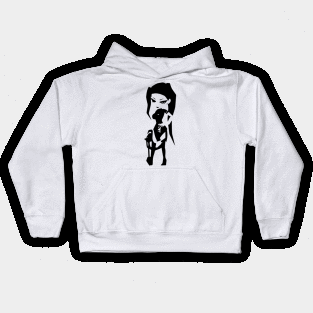 Rakshasa minimal silhouette white Kids Hoodie